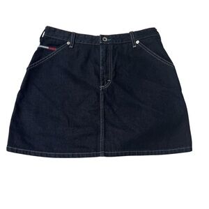 Tommy Hilfiger Denim Mini Skirt Dark Blue Size 9 (Junior Sizing)